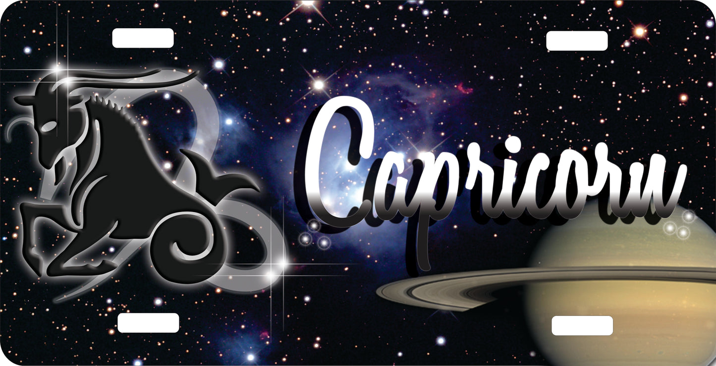 Capricorn License Plate - Custom Zodiac Sublimation Plate | Personalized