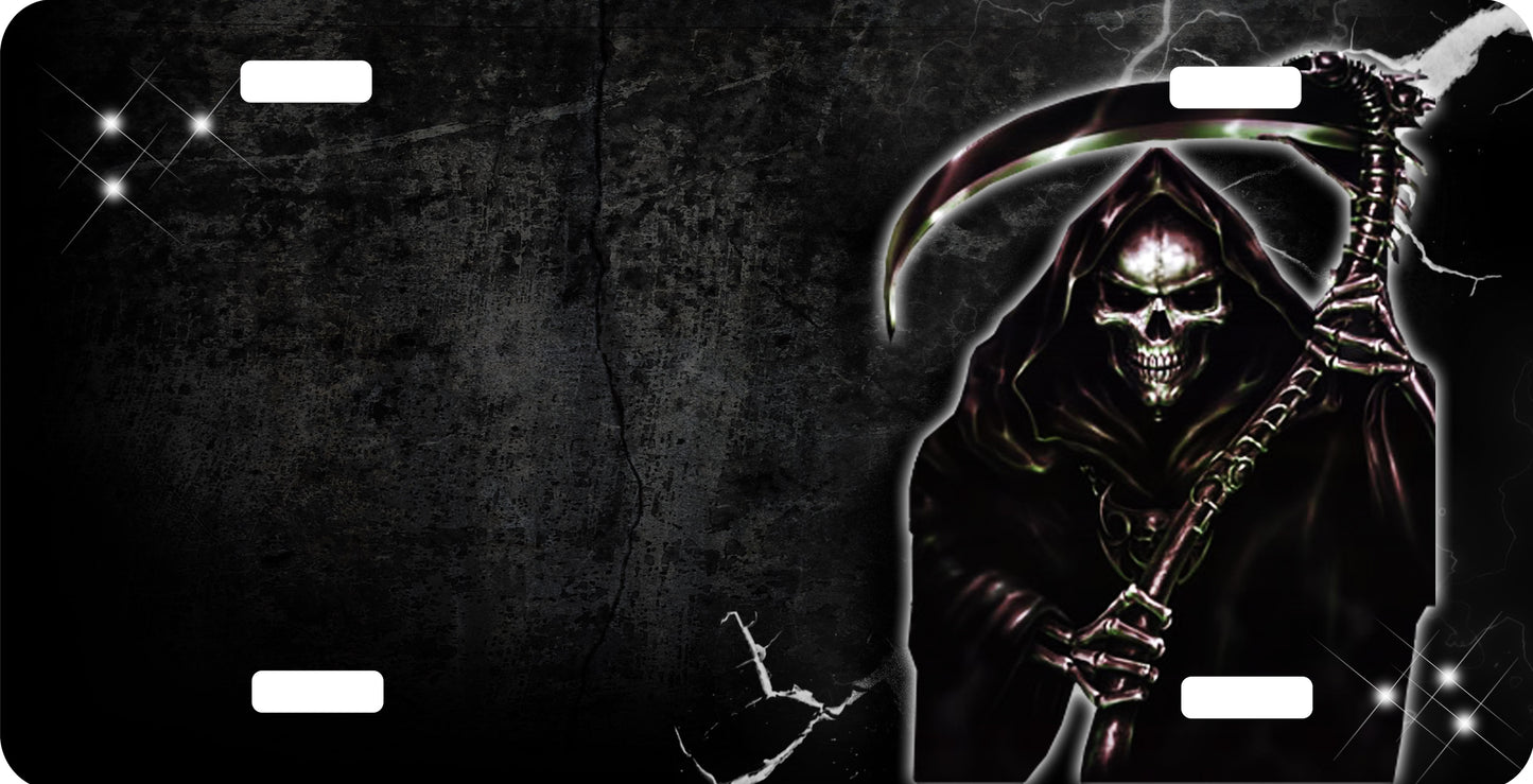 Grim Reaper License Plate