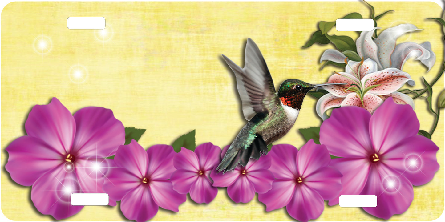 Hummingbird License Plate - Custom Personalized Sublimation Plate | 10 Colors