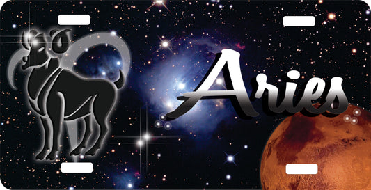 Aries License Plate - Custom Zodiac Sublimation Plate | Personalized