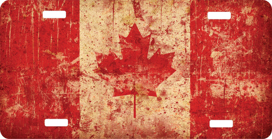 Canada Flag License Plate - Custom Personalized Sublimation Plate