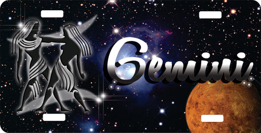 Gemini License Plate - Custom Zodiac Sublimation Plate | Personalized