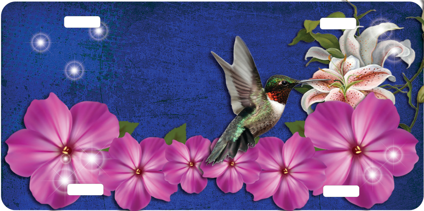 Hummingbird License Plate - Custom Personalized Sublimation Plate | 10 Colors