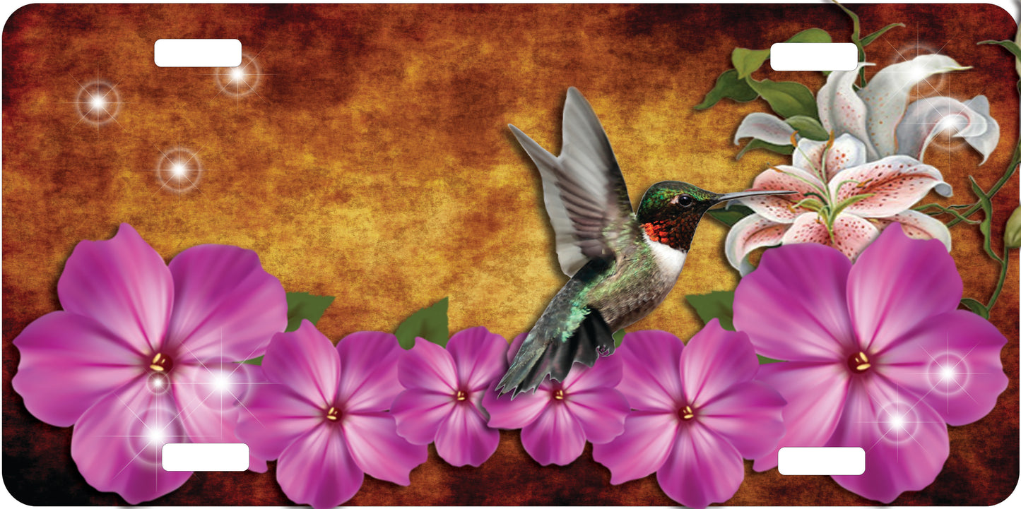 Hummingbird License Plate - Custom Personalized Sublimation Plate | 10 Colors