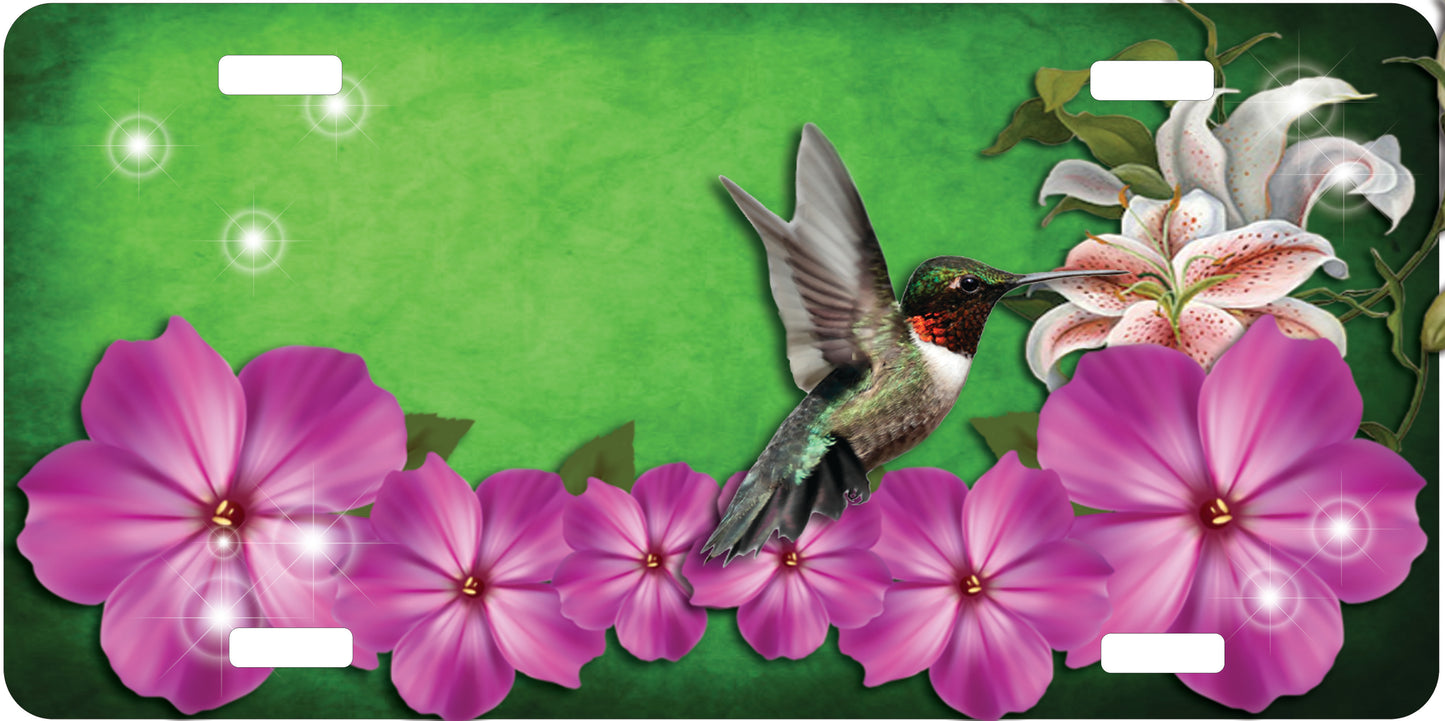 Hummingbird License Plate - Custom Personalized Sublimation Plate | 10 Colors