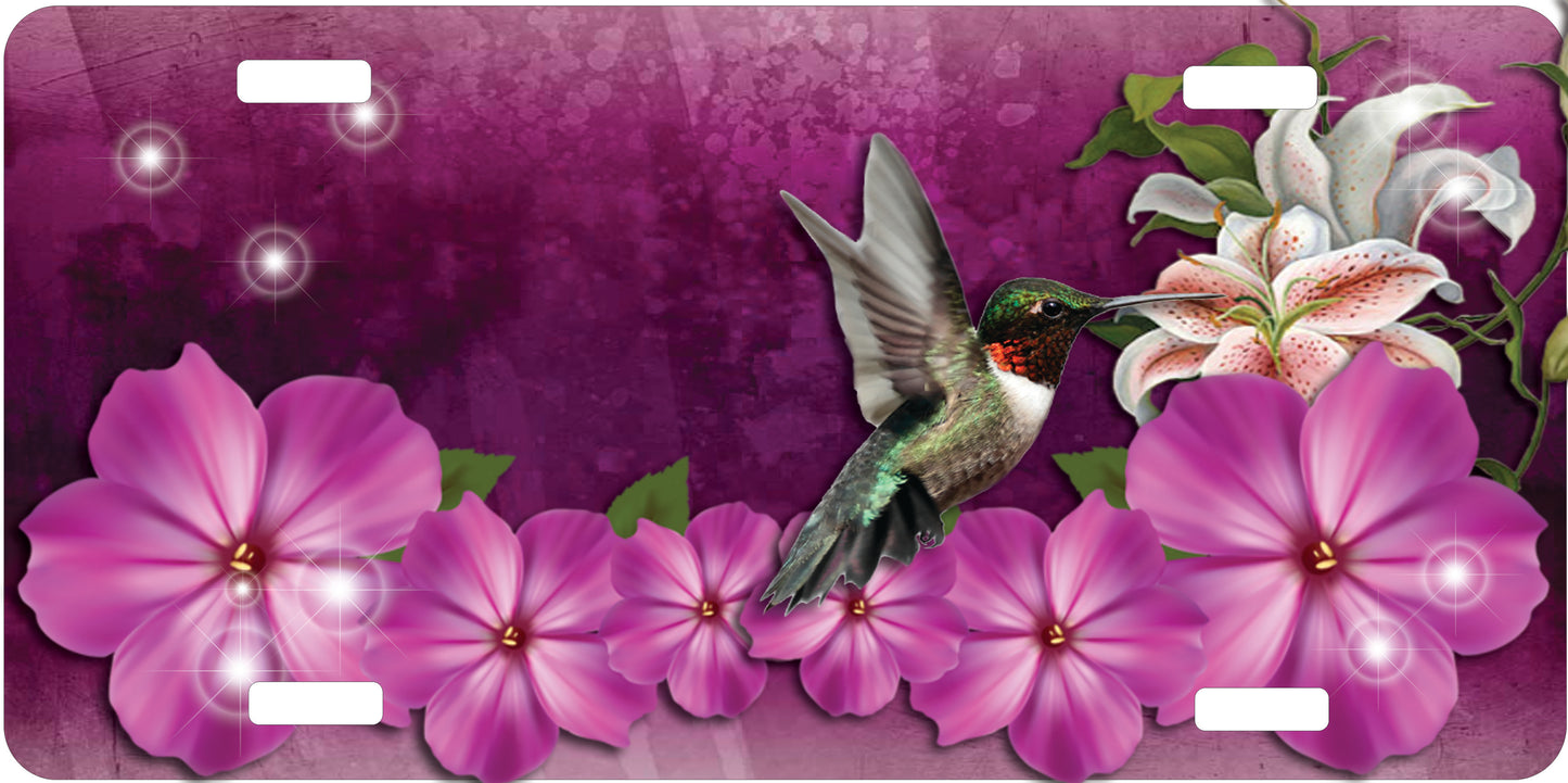 Hummingbird License Plate - Custom Personalized Sublimation Plate | 10 Colors