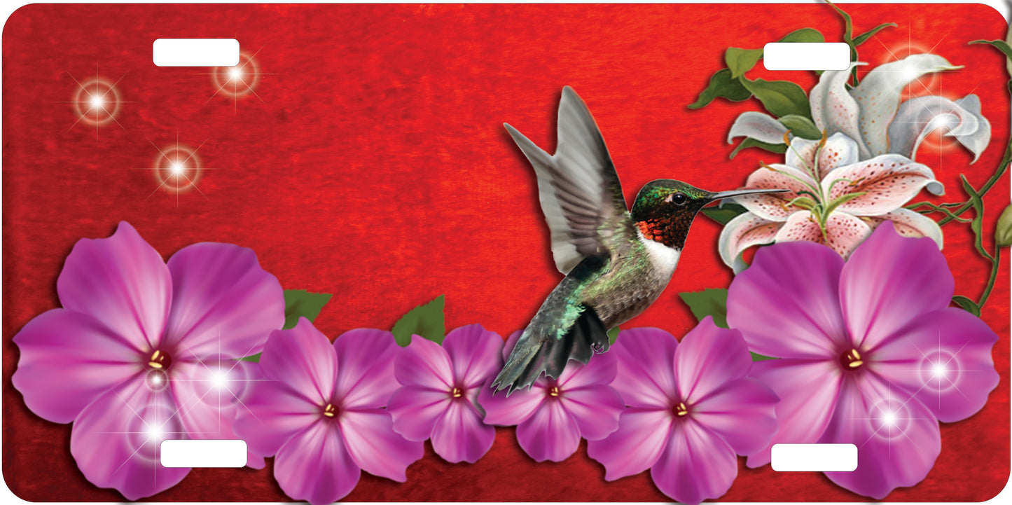 Hummingbird License Plate - Custom Personalized Sublimation Plate | 10 Colors