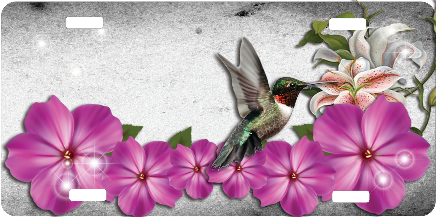 Hummingbird License Plate - Custom Personalized Sublimation Plate | 10 Colors
