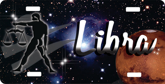 Libra License Plate - Custom Zodiac Sublimation Plate | Personalized