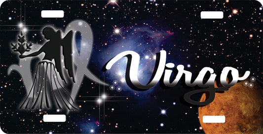 Virgo License Plate - Custom Zodiac Sublimation Plate | Personalized