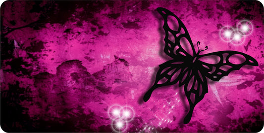 Purple Butterfly License Plate - Custom Personalized Sublimation Plate | Transformation