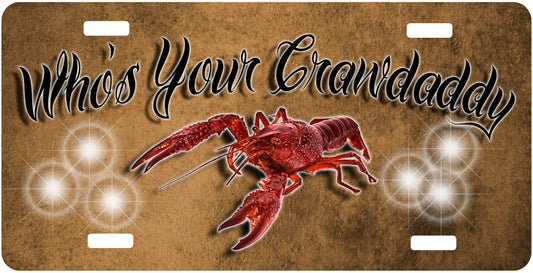 Crawfish License Plate - Custom Louisiana Pride Sublimation Plate | 8 Colors