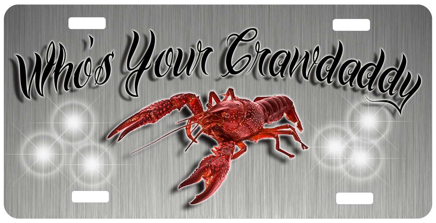 Crawfish License Plate - Custom Louisiana Pride Sublimation Plate | 8 Colors