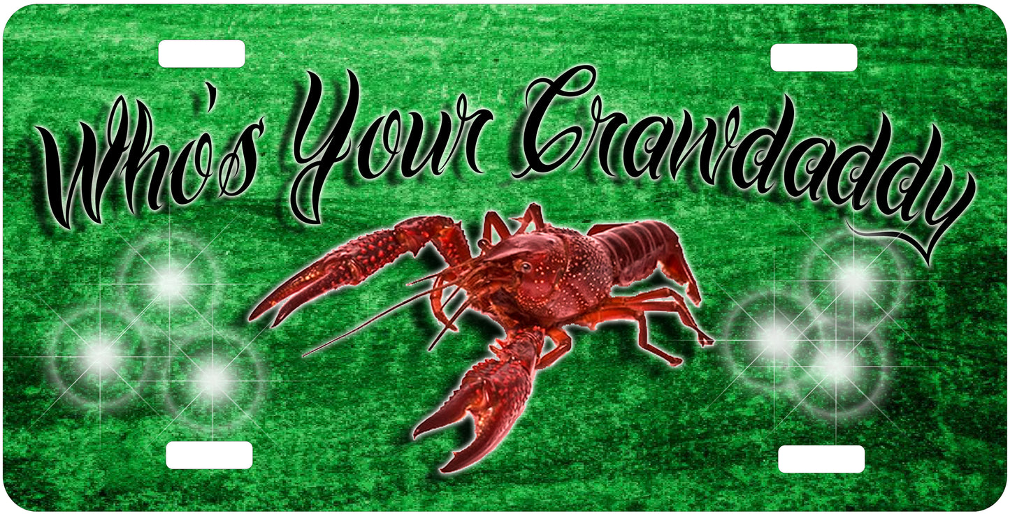 Crawfish License Plate - Custom Louisiana Pride Sublimation Plate | 8 Colors