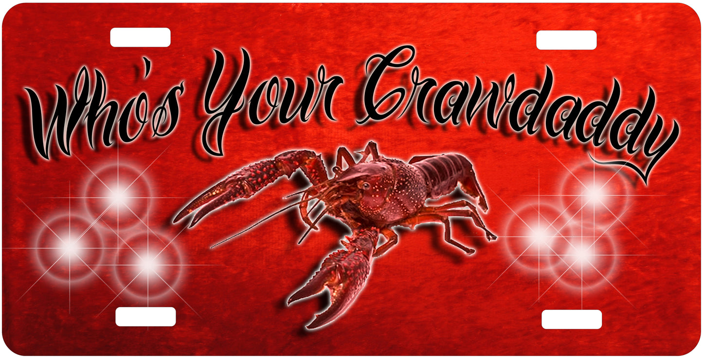 Crawfish License Plate - Custom Louisiana Pride Sublimation Plate | 8 Colors