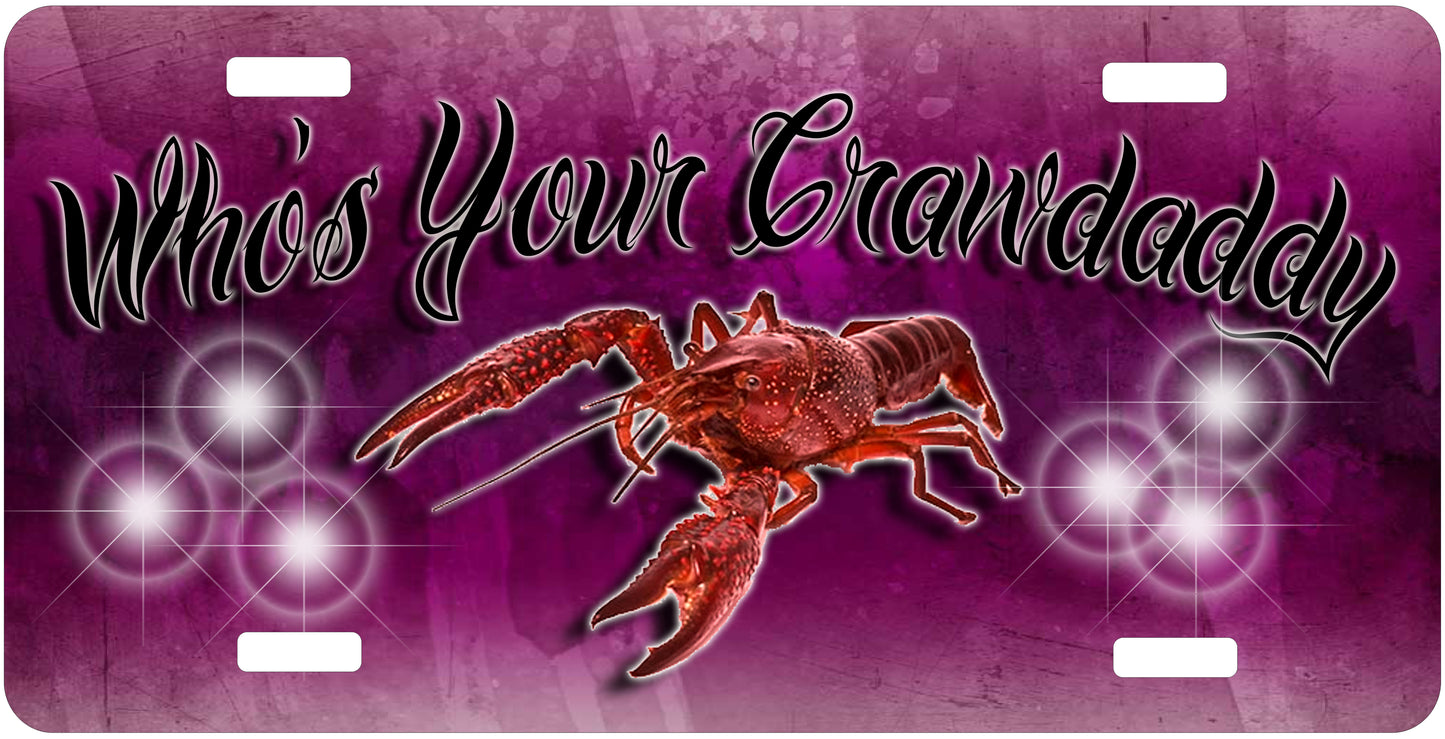 Crawfish License Plate - Custom Louisiana Pride Sublimation Plate | 8 Colors