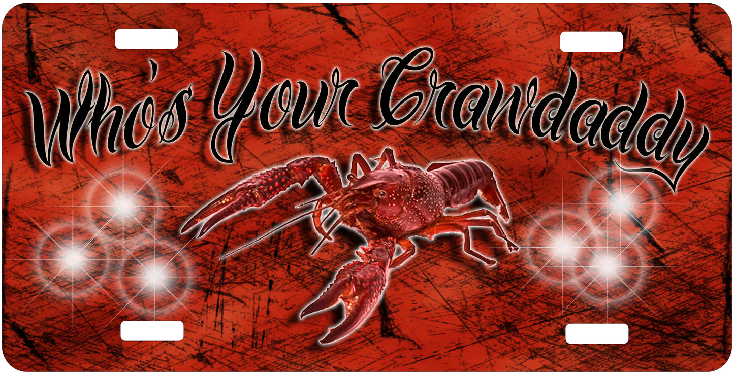 Crawfish License Plate - Custom Louisiana Pride Sublimation Plate | 8 Colors